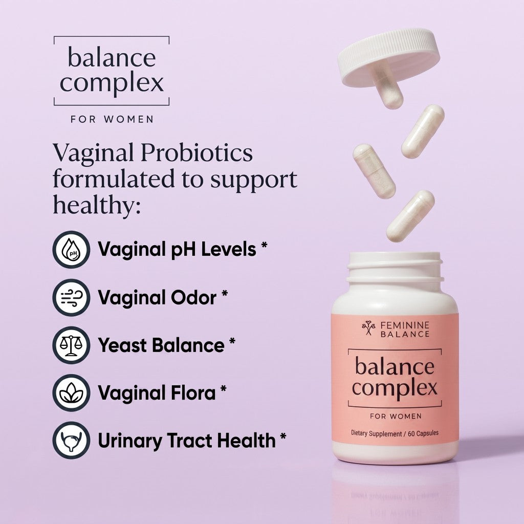 Vaginal probiotics formulated to support healthy pH, odor, yeast balance, flora, and urinary tract health
