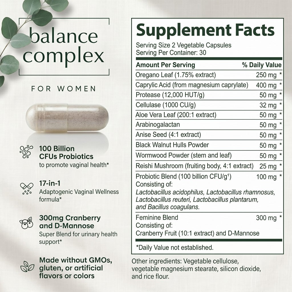 Balance Complex supplement facts and product highlights